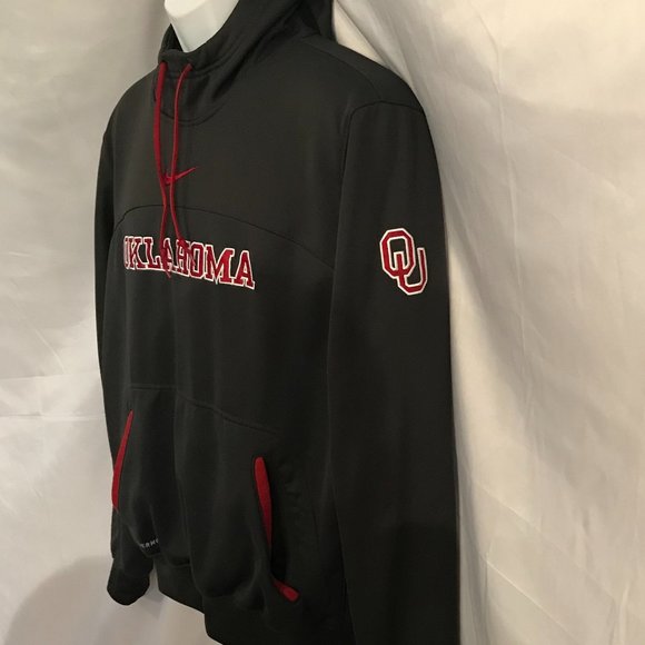 Nike Elite Oklahoma University Therma Fit Activewear Athletic Sport Cut Hoodie - Picture 4 of 7